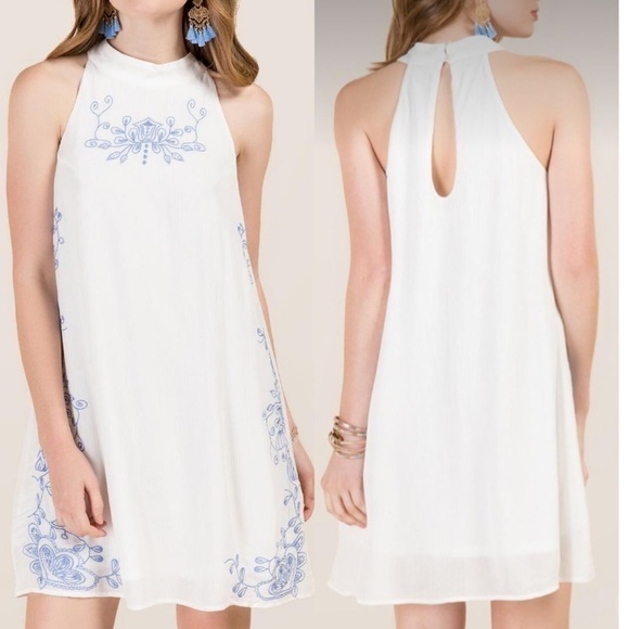 miami Dresses & Skirts - Roberta Embroidered Shift Dress XS
